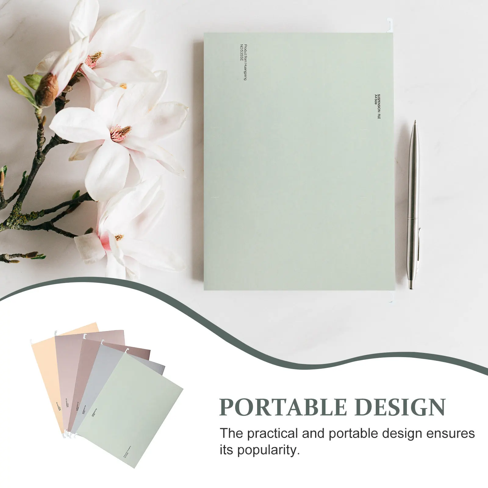 

5Pcs Document Container Hanging File Folder Frame Compact Portable Filing Organizer for Receipts Bills Home Office Use