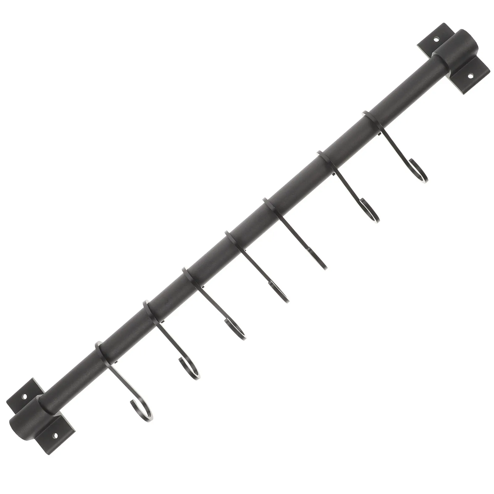 

7 Hook Wall Mounted Kitchenware Holder Modern Design Hanging Rack for Spatula Spoon and Cooking Tools Storage Punch Free