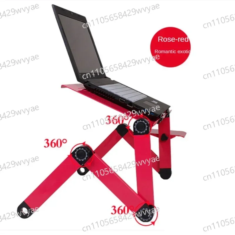 ポータブルアルミニウム合金製ラップトップ、オフィスデスク、寮用折りたたみテーブル、怠惰なパソコン、オフィスベッド