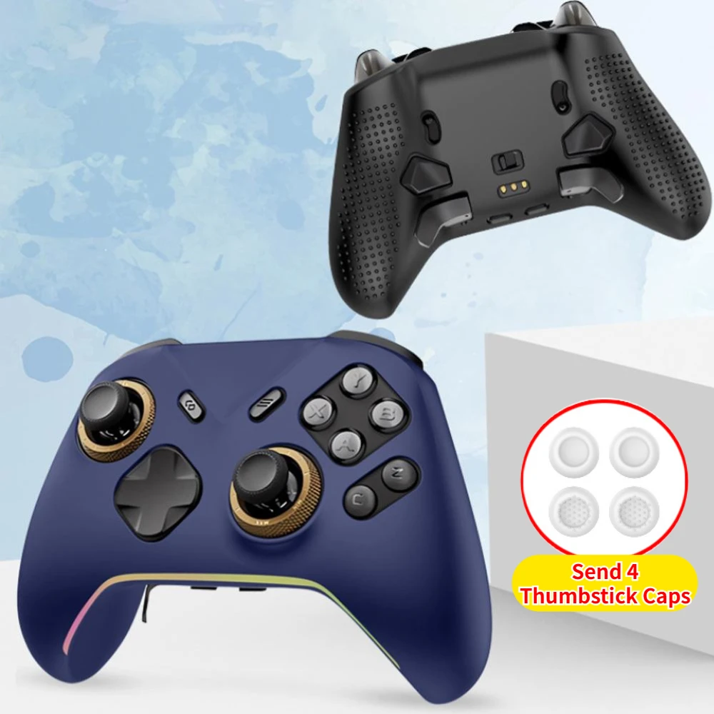 Hülle für Flydigi Vader 5Pro Game Controller, weiche Silikon-Schutzhülle, senden Sie 4 Thumbstick-Kappen, rutschfestes Gamepad-Zubehör