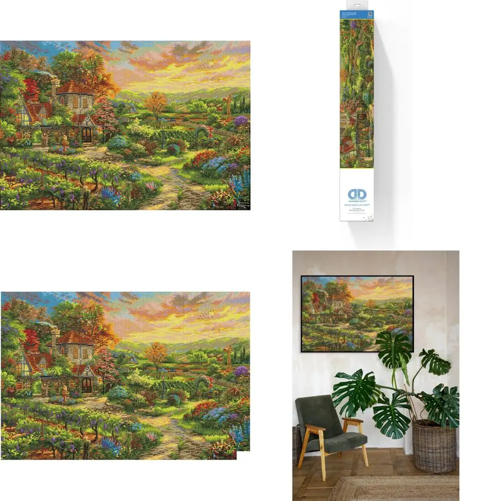 

Adults' Relaxing Creative Craft Kit: Wine Country Living Landscape Diamond Art Kits for a Calming DIY Experience