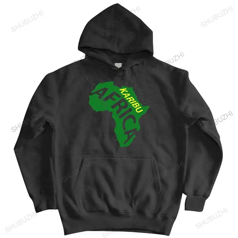 brand men autumn hoodie Karibu African, Tanzania Kenya Zanzibar, Uganda Kilimanjaro, Tourist male Sportswear hoodies warm coat