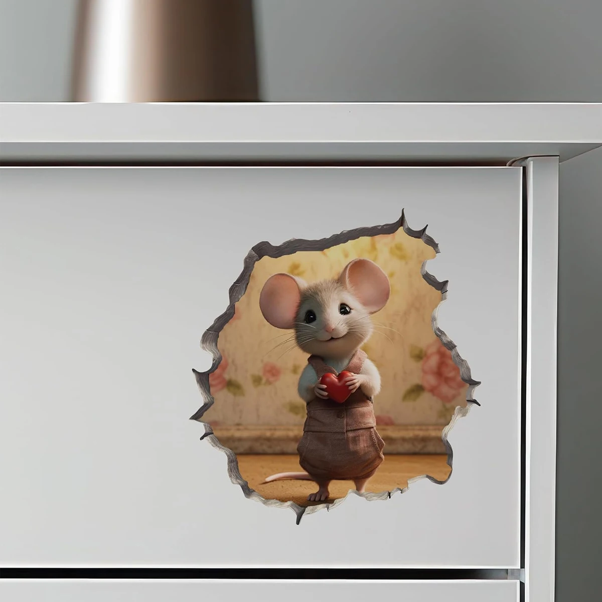 Small Cartoon Mouse Hole Series Wall Stickers Wall Corner Door Edge Skirting Line Home Decorative Self-adhesive Wallpaper Art