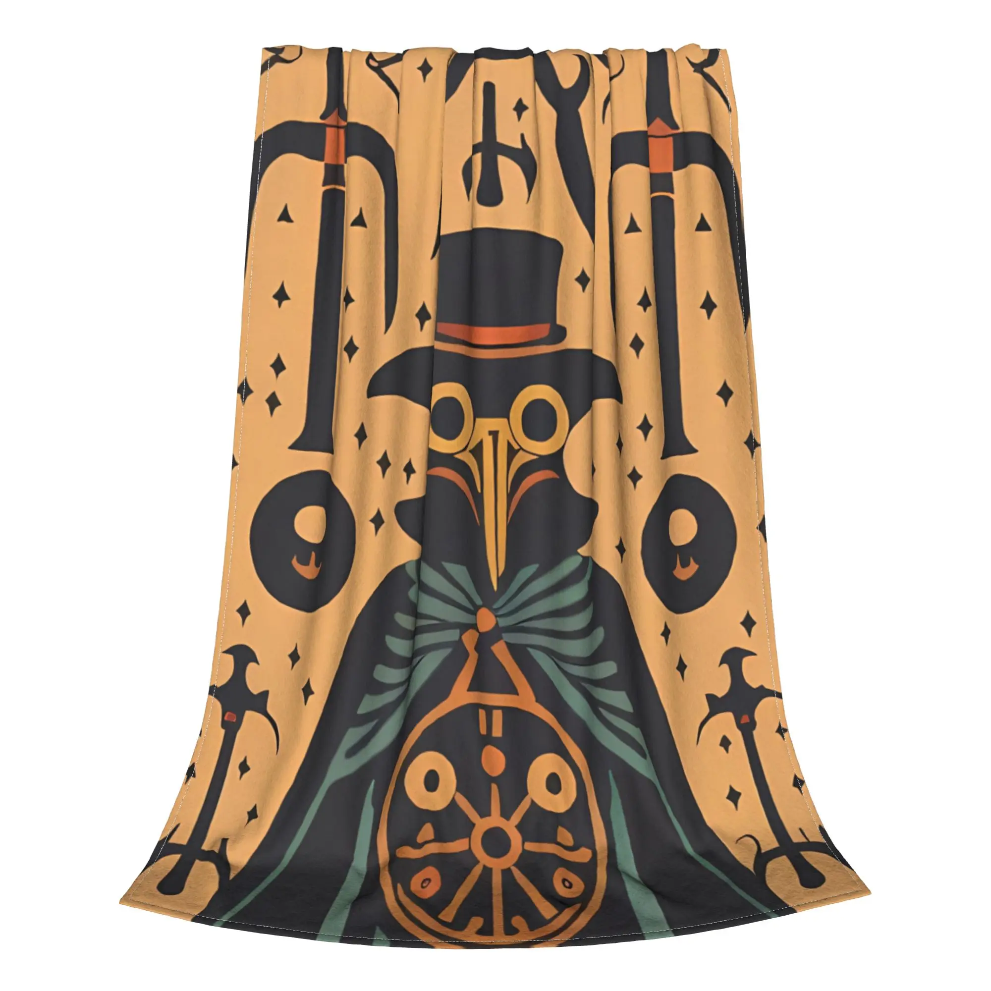 1PC Plague Steampunk Goth SCP Foundation Home Room Decorations Winter Blankets For Adults Bedding Home Interior Sofa Knee