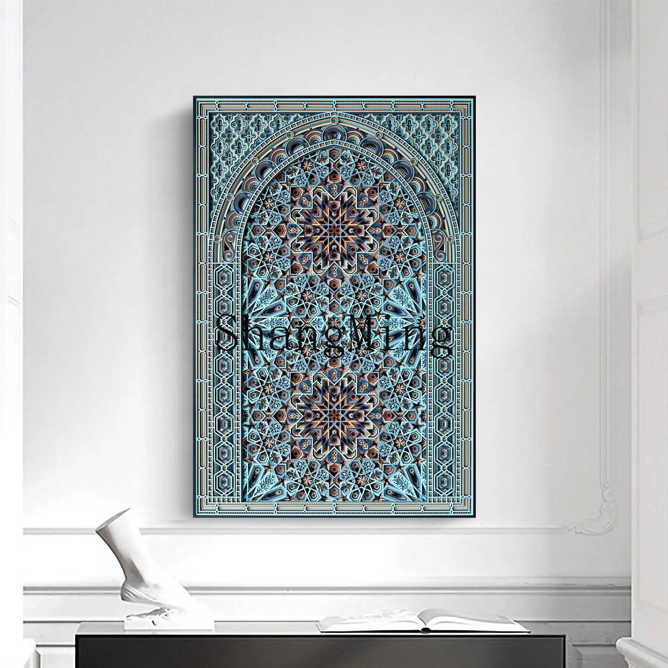 

CL Corridor Aisle Hanging Painting Modern Minimalist Restaurant Bedside Mural Entrance Hallway Decorative Painting 5D Stereo
