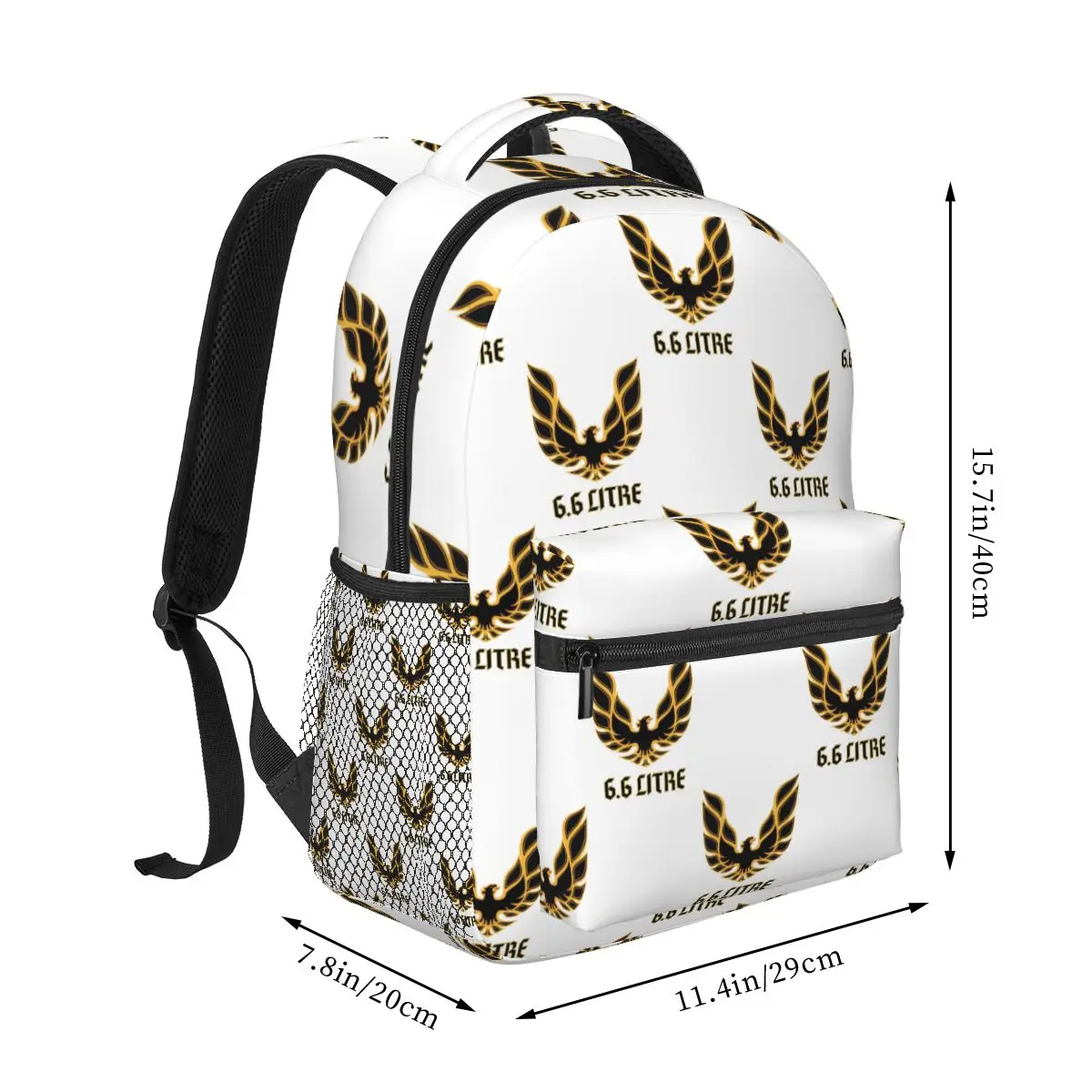 Pontiac Trans Am Firebird Bandit Golden Student Backpack School Bag Hiking Daypack for Boys Girls Fashion Bookbag Shoulder Bags