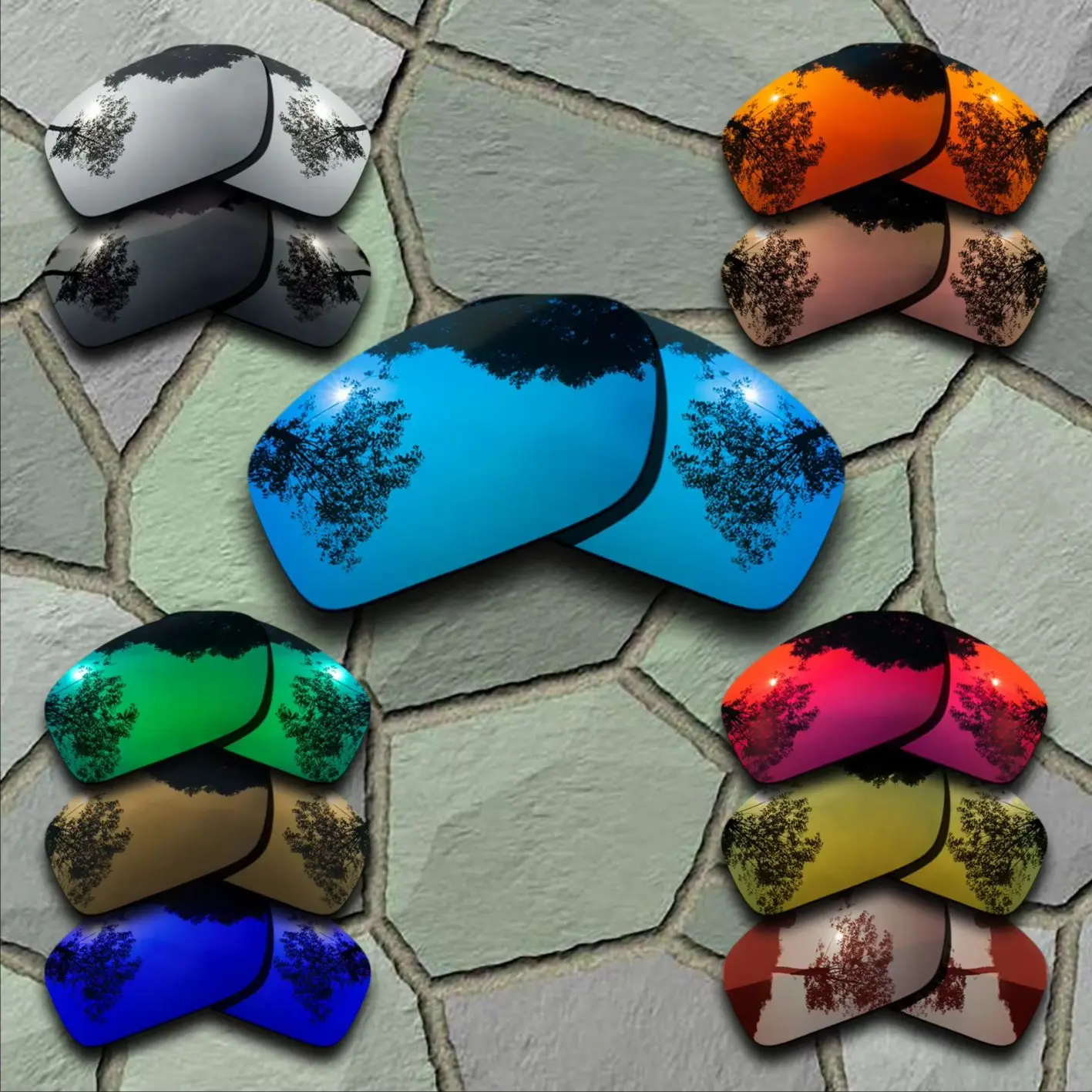 

Sunglasses Polarized Replacement Lenses for Oakley Scalpel Anti-Reflective Mirror Coating - Varieties