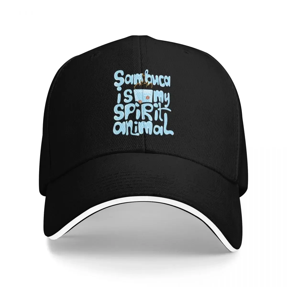 Boné Trucker 2026 Sambuca é meu Animal Espiritual, preto, para homens e mulheres