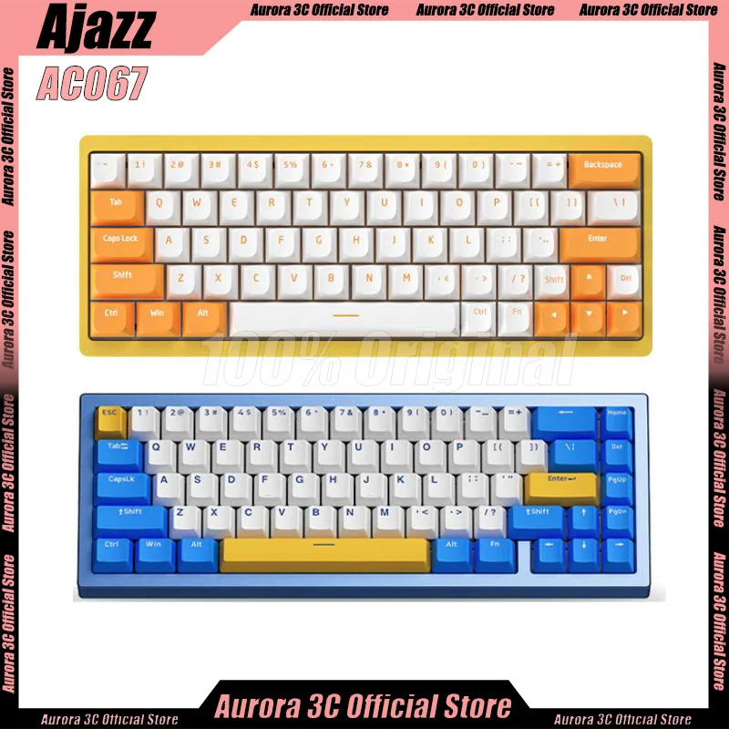 

Ajazz Ac067 3mode Mechanical Keyboards Ac064 Aluminium Bluetooth Wireless Keyboard Rgb Hot-Swap Gasket Esport Gaming Keyboard