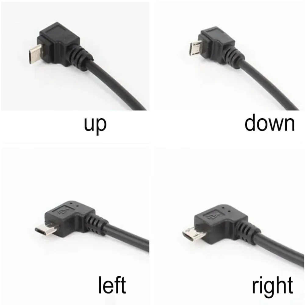 30cm USB 2.0 A Male to Left Right 90 Degree Angle Micro Usb Cord USB Data Cable Adapter Connector Up/Down/Left/Right Cable Style