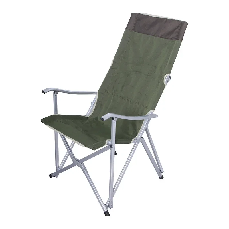 

Large Size Aluminum Alloy Outdoor Folding Chair Fishing Recreational Portable Backrest Lunch Break Reclining High Back