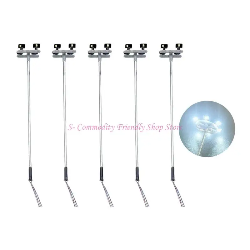 85AE LED Illuminated HO Scale High Mast Light Model for Authentic Railway Models
