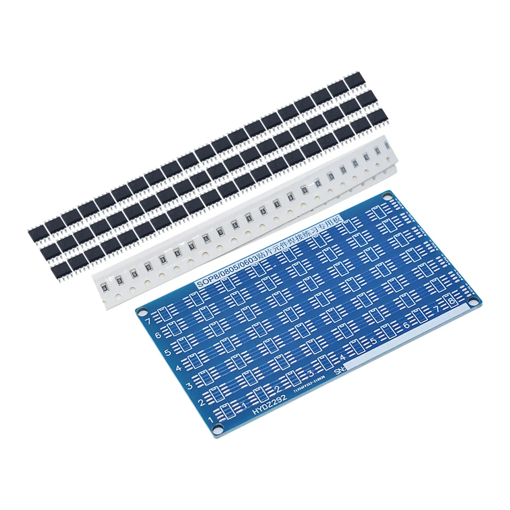 LIZAO SMT Soldering Practice DIY PCB SOP8 0805 0603 Components Electronic Skill Training Board