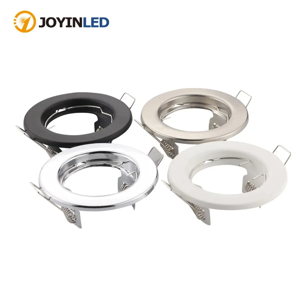 JOYINLED 20 piezas no ajustable MR16 GU10 foco empotrable Led marco de Metal interior renovación del hogar accesorio de carcasa redondo