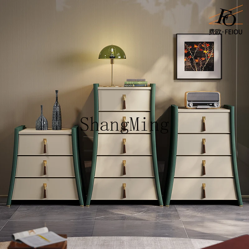 

HJ light luxury chest of drawers original modern mansion senior bedroom marble storage drawers bucket cabinet