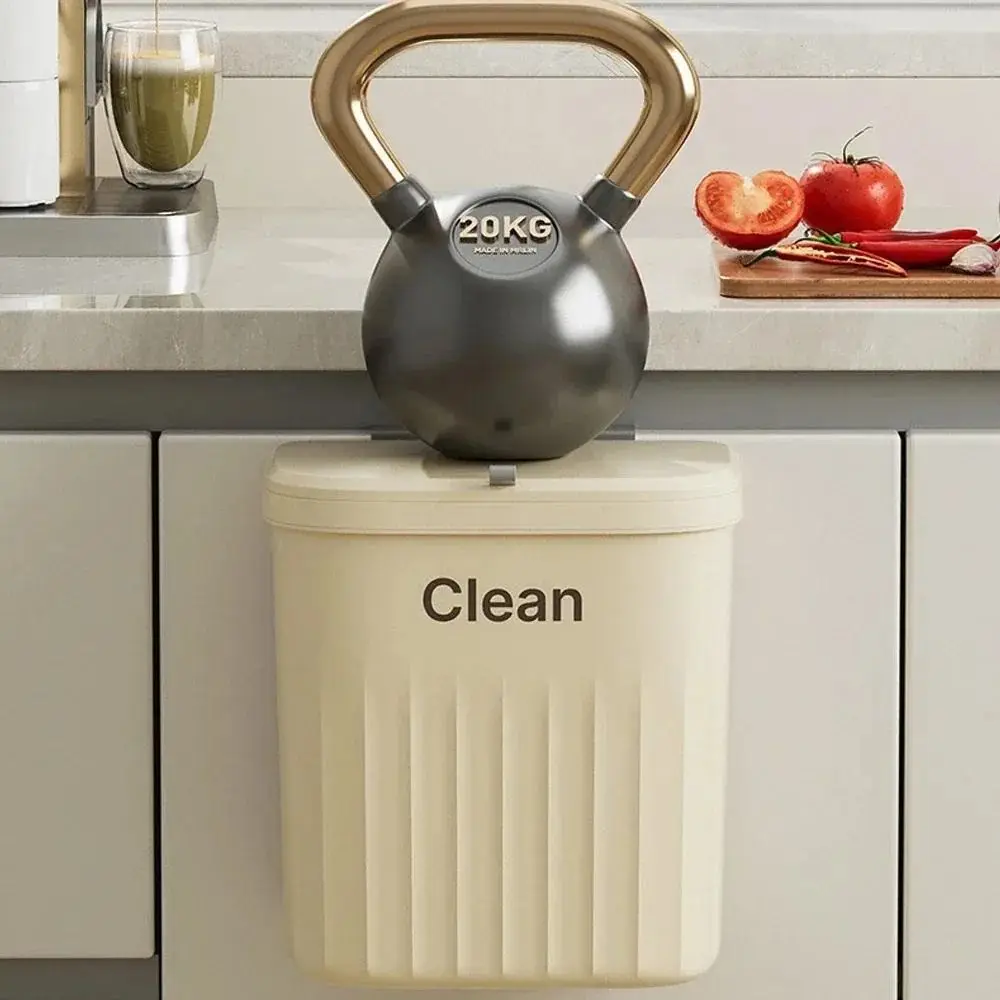 

Настенный подвесной мусорный бак для хранения, пластиковый, большой емкости, с откидной крышкой, для раковины/мусорного шкафа