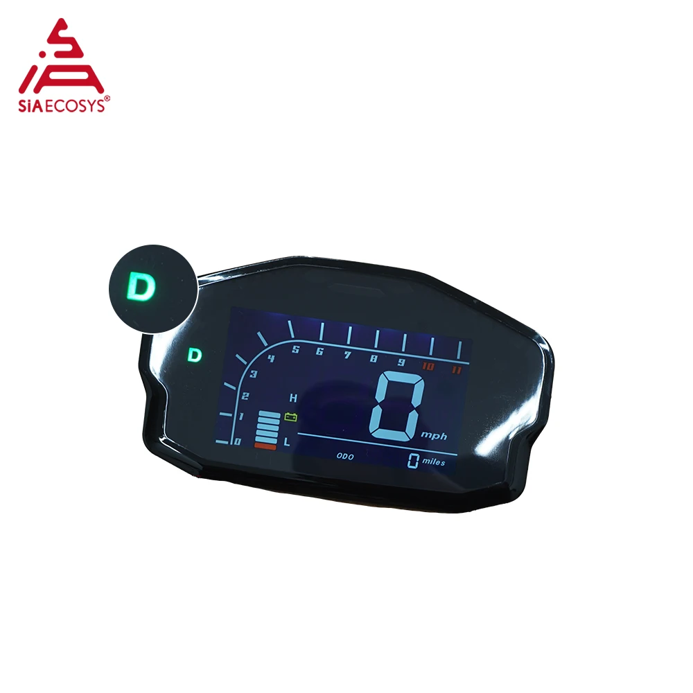 SiAECOSYS New DKD LCD-M Speedometer with LIN/CAN-BUS Optional Communication For Electric Scooter and Motorcycle