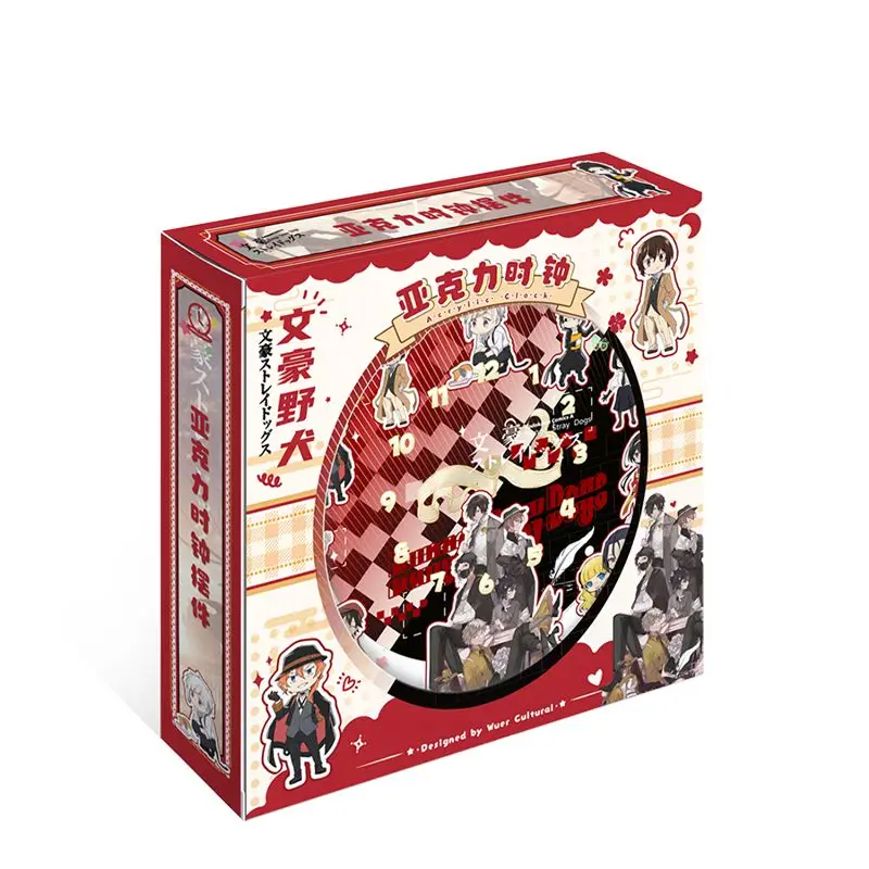 Anime Bungo Stray Dogs Clock Ornament Acrylic Stand Dazai Osamu Nakajima Atsushi Desktop Ornaments Decor Gift