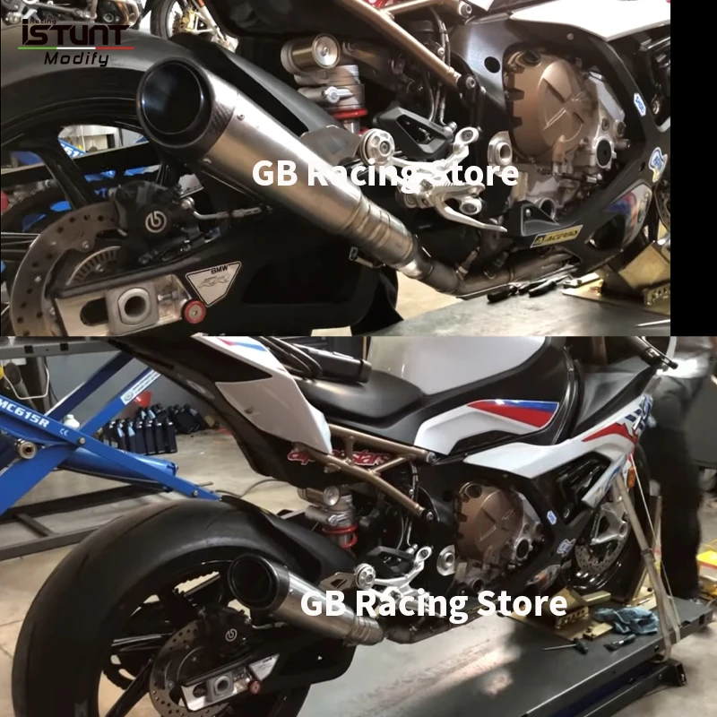 Slip On For BMW S1000XR M1000XR 2020 - 2027 Motorcycle Exhaust System Escape Moto Middle Link Pipe Connect Carbon Fiber Muffler