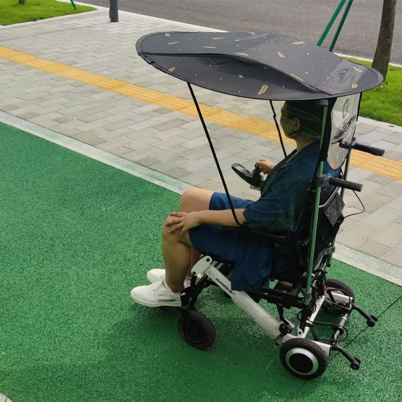 Intelligent Fully Automatic Scooter Electric Wheelchair Elderly Disabled Cover Umbrella Wheelchair Rain Poncho