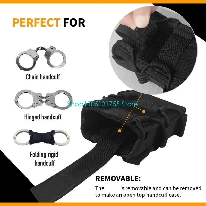 K0EF Handcuff Protective Cover Organiser Bag for Hinged Chain Handcuff Types