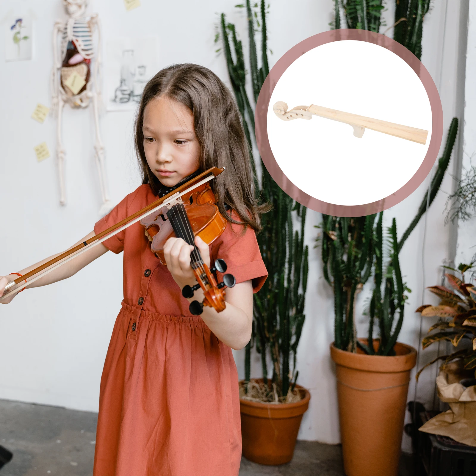 

Violin Accessories Sheep 4/4 Bridge Pegs for Accessory Neck Supplies Finger Fingerboard Man Mounting Kit