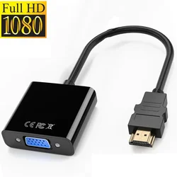 HD 1080P HDMI-compatible to VGA Adapter Digital Analog HDMI-compatible Male To Famale VGA Cable Converter For PC Laptop Tablet