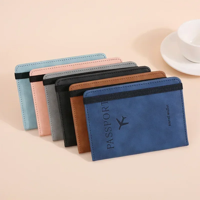 Rfid Blocking Protection Travel Passport Credit Holder Cover Case ธุรกิจ PU หนังผู้หญิงผู้ชายตั๋วอุปกรณ์ป้องกัน