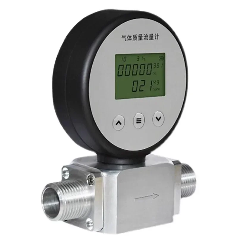 AMS2106 digital display micro gas mass flowmeter compressed air nitrogen oxygen 485 remote flow meter