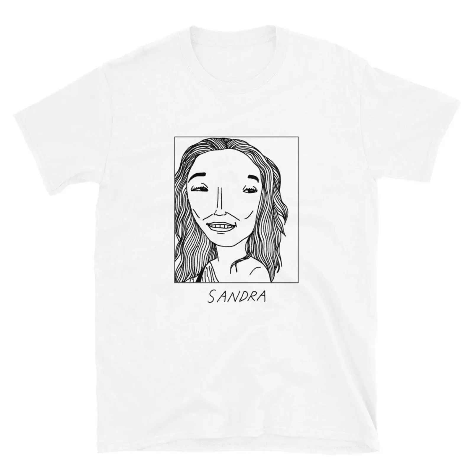 Badly Drawn Celebrities Sandra Oh T Shirt FREE Worldwide Delivery vintage Washed Comfortable Breathable Top For Everyday Wear
