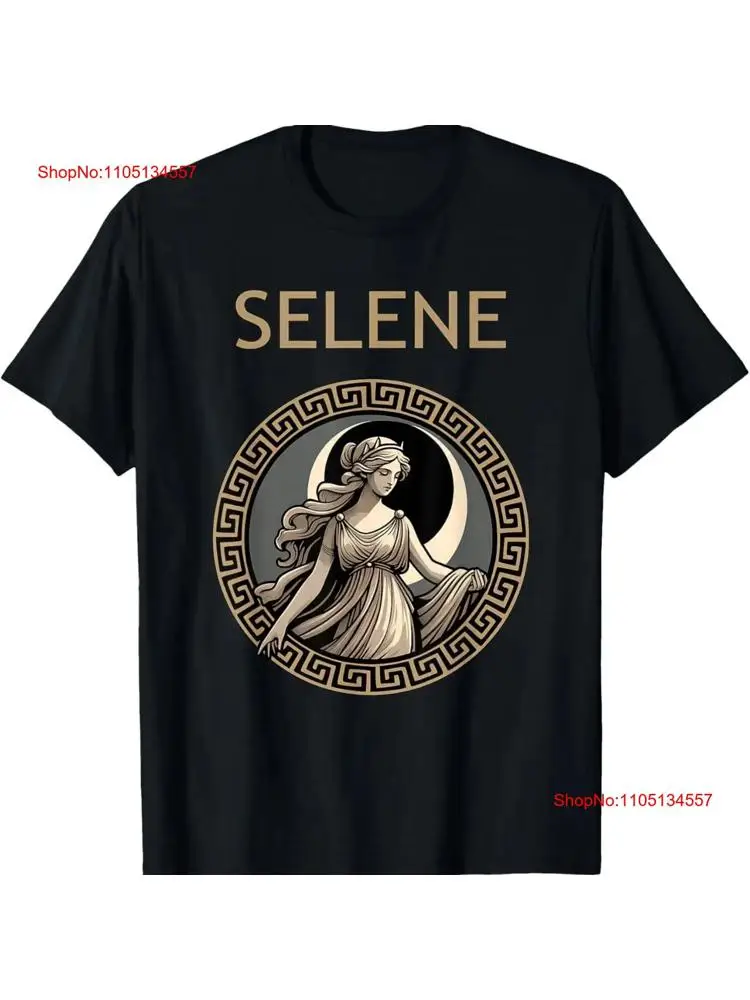 Selene déesse grecque de la lune t-shirt vintage haut délavé pour un usage quotidien légèrement homme confortable polyvalent élégant