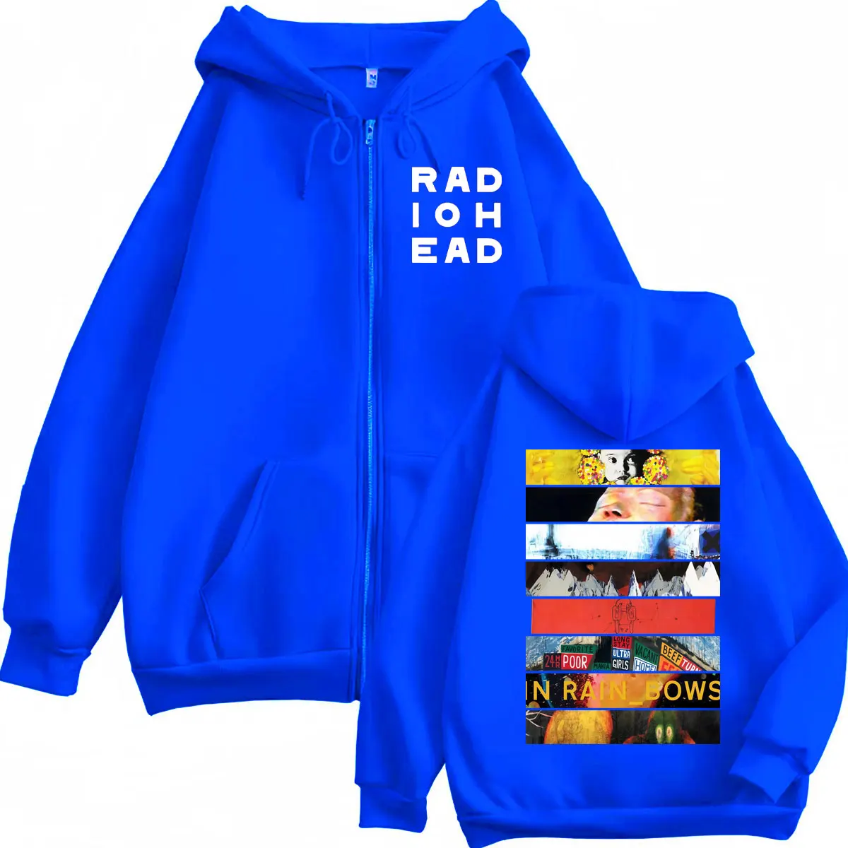 Rock Band Radiohead Album Grafik Zipper Hoodie Mode Y2k Übergroße Zip Up Pullover Männer Frauen Casual Langarm Sweatshirts