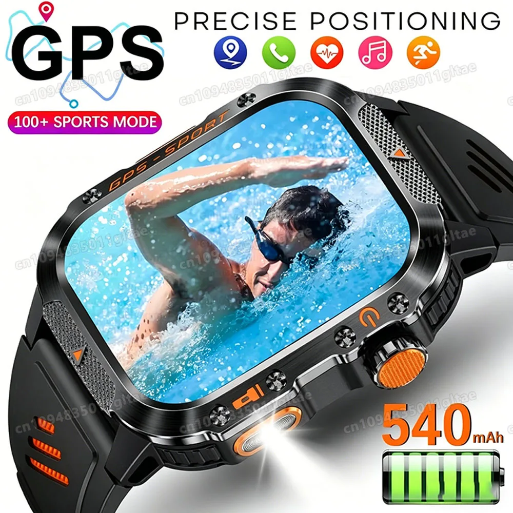New Military Smart Watch Men Health Monitor 5ATM Waterproof 