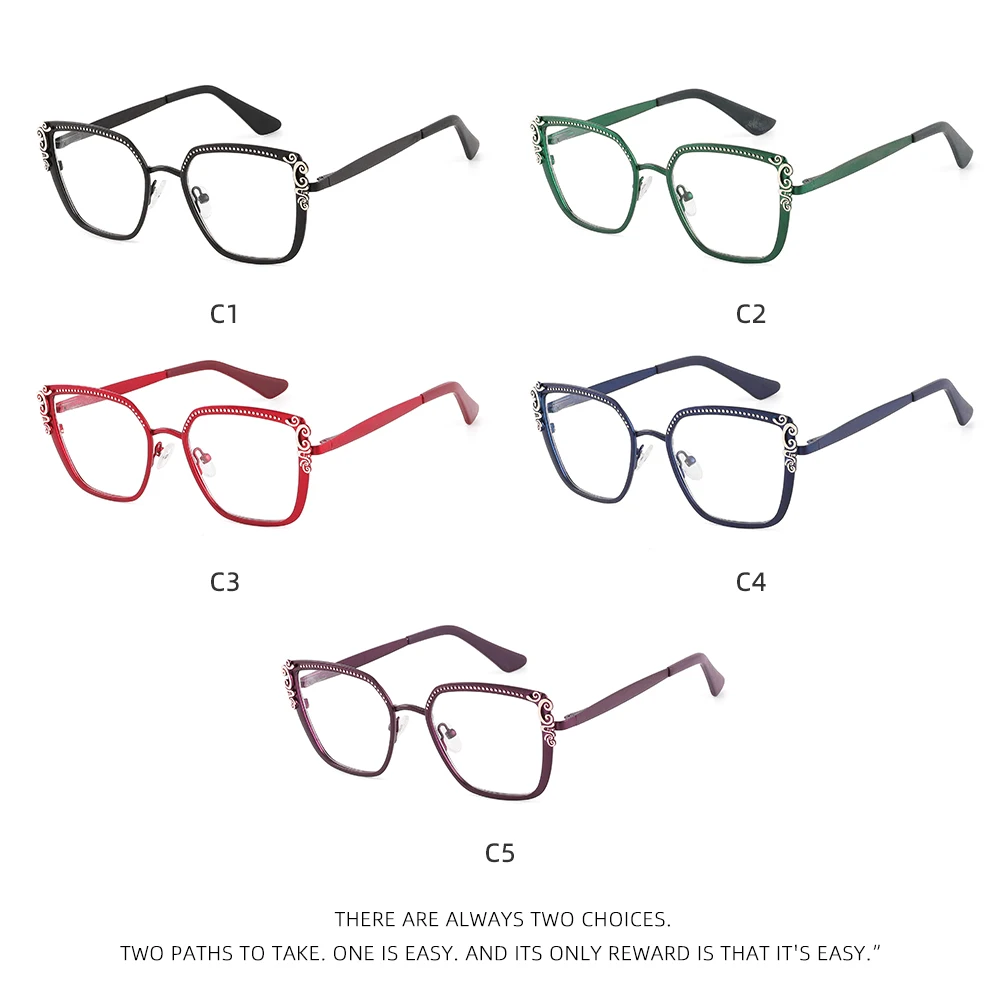 Luxury Square Optical Glasses Frames Vintage Flower Eyeglasses Frame Women Prescription Eyewear Female Myopia Hyperopia Glasses