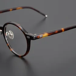 Classic Round Acetate Glasses Frame Men Women Fashion Vintage Brand Design H005 Ultralight Eyeglasses Vintage Style Eyewear Gafa