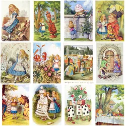 24Kinds Retro Girls in Wonderland Theme Stickers DIY Scrapbooking Journal Phone Diary Album Happy Plan Decoration