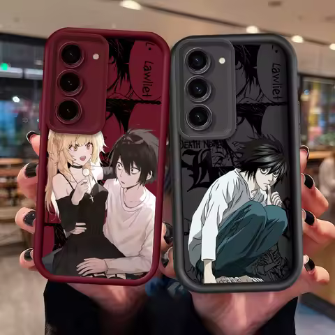 D-Death N-Note Anime Cool For Samsung Note 20 S24 S23 S22 S21 S20 Ultra Plus FE A25 A23 A22 A15 A31 5G Eye Ladder Cover