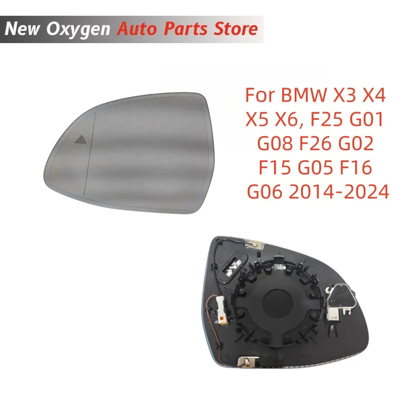 

Auto Dimming Heated Rear Mirror Glass For BMW X3 X4 X5 X6, F25 G01 G08 F26 G02 F15 G05 F16 G06 2014-2024