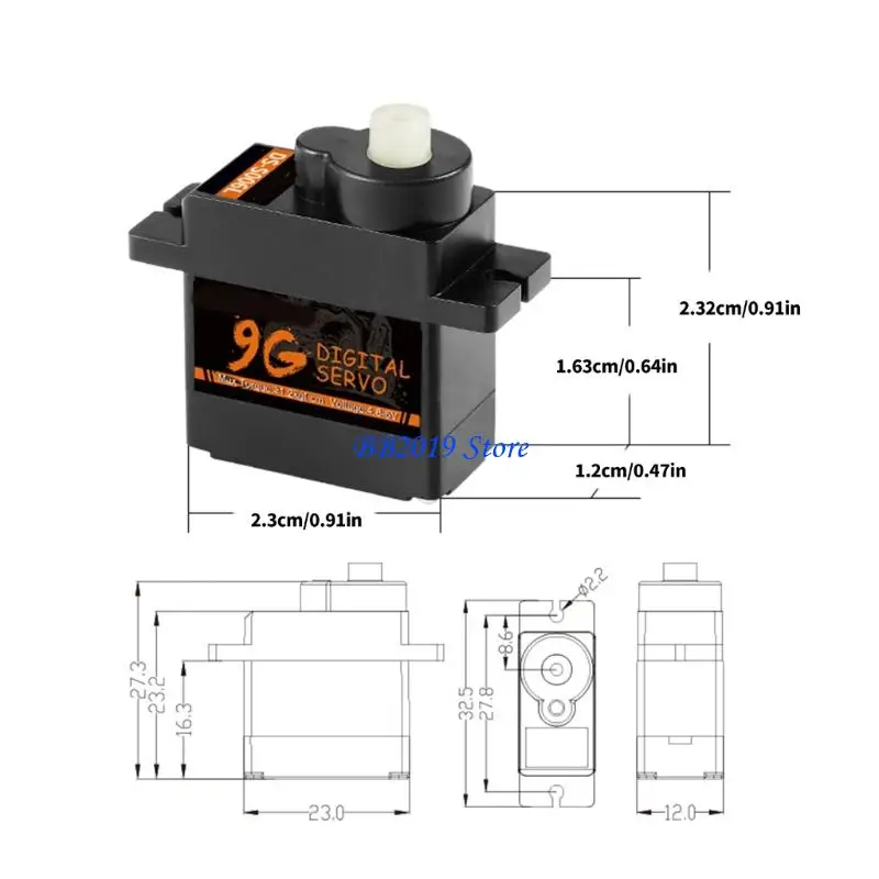 Q0KB 複数の互換性のある 9G サーボは、4.8V ～ 6V で動作するロボット・ドローンおよびモデル車両に過負荷防止の安全性を提供します