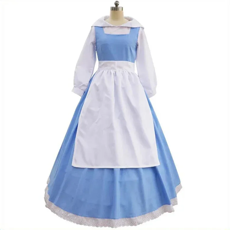 

Beauty and Beast Game Server Belle Princess Dress Theme Party Belle Maid Dress cospla Y performance costume