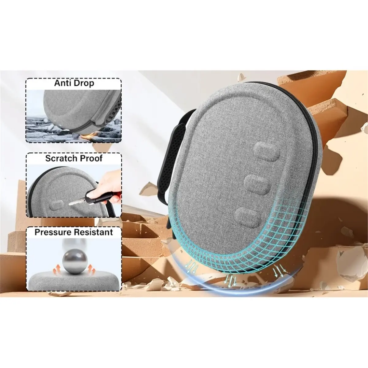 11·11COUPON Carrying Case Storage Bag Cover Box for Meta 3 Virtual Reality Headset Game Accessories