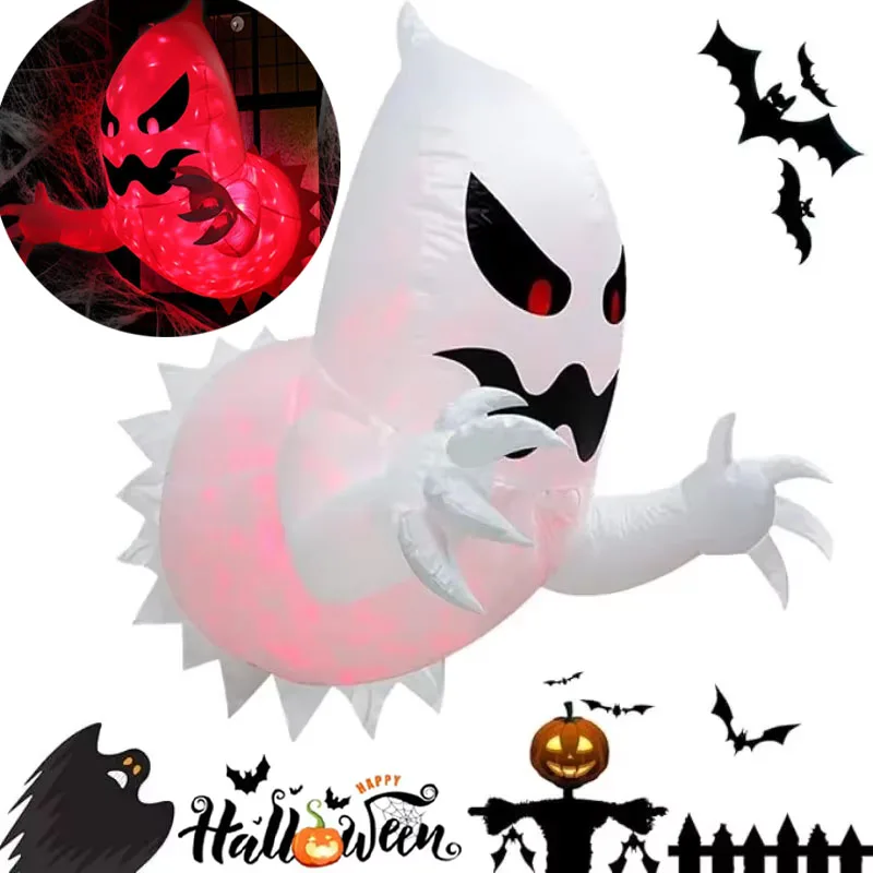 

1/2/4PCS Giant Halloween Inflatable Decor Scary Ghost & Haunted Figure for Outdoor Yard