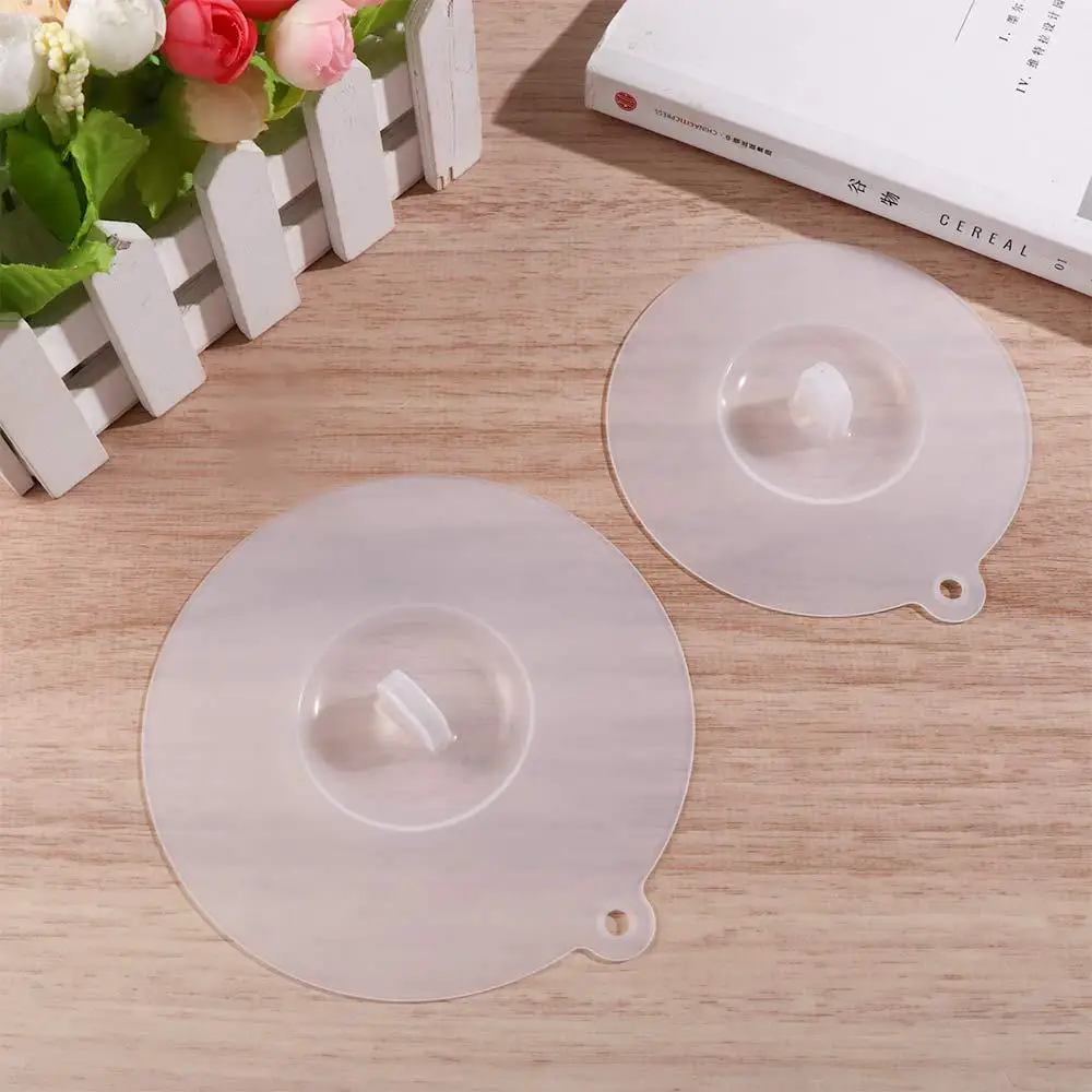 Reusable White Heat-resistant for Glass Mugs Seal Lid Anti Dust Fresh Keeping Lids Bowl Cover Cup Cover Cup Seals Cup Lids