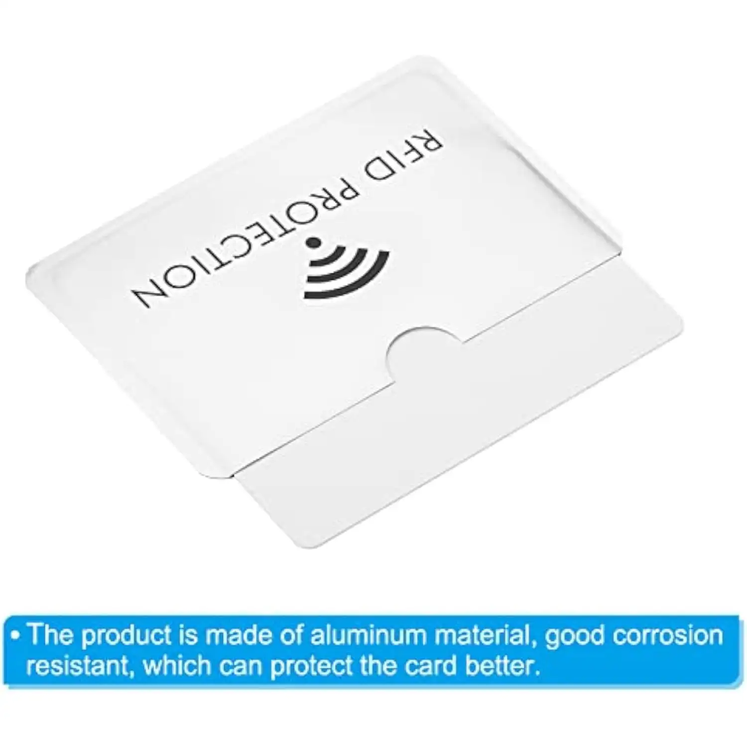 Mangas de bloqueio RFID, prevenção de roubo de identidade de alumínio, cartões de crédito, mangas protetoras seguras para bolsa NFC, 100 peças