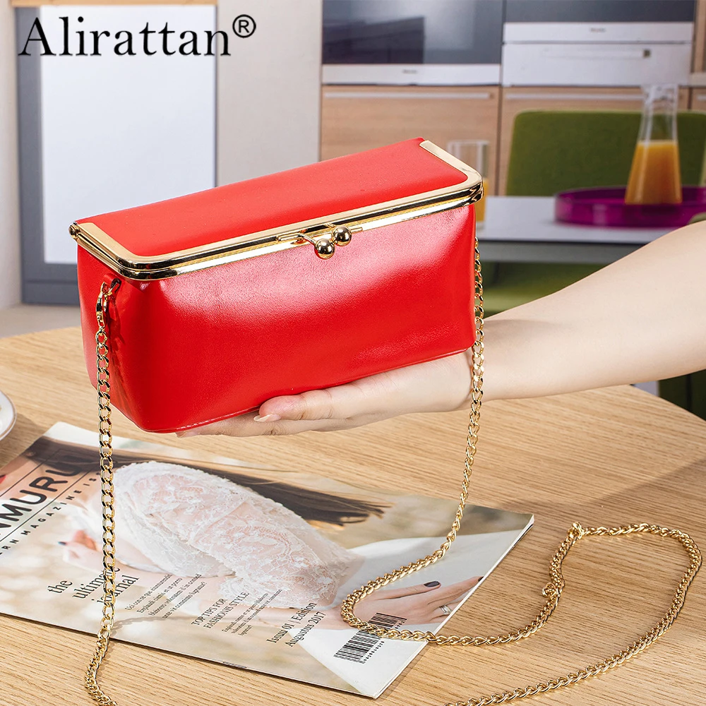 

Alirattan 2026 New Fashion Chain Bag women's Shoulder Crossbody Bag Leather Multifunctional Mouth Storage Bag