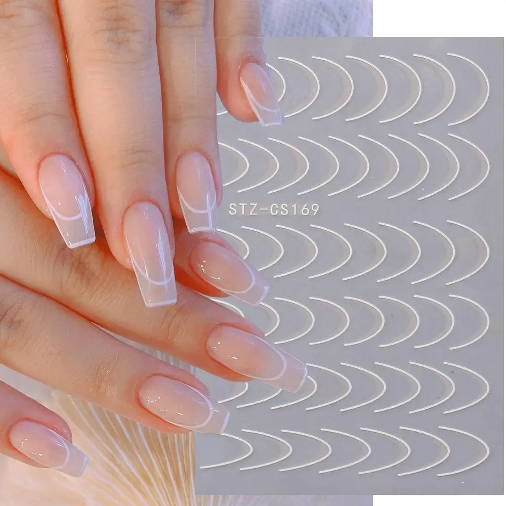 

Nails Art Sliders Transfer Nail Foils Geometric Pattern 3D Lines Nail Sticker Stripe Nails Decals Nail Art Decoration Manicure