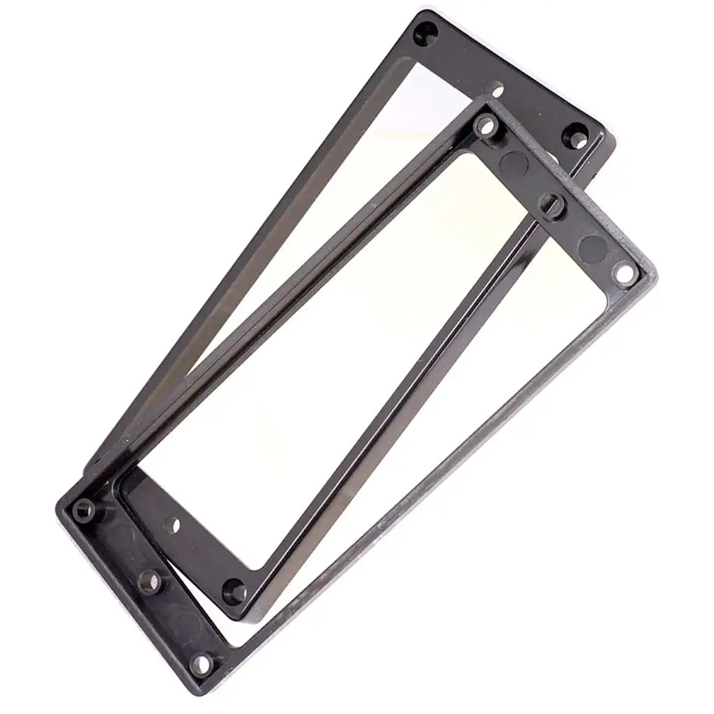 Pickup Frame Ring Black Plastic Double Coil Accessory Set for 8 String Electric Guitar Parts Upgrade
