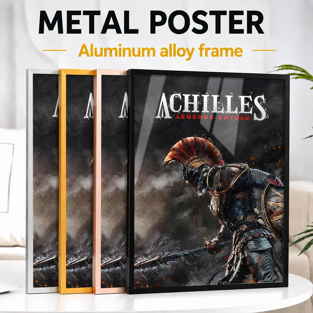 Achilles Legends Untold Game Framed Metal Print Customized Hero Tribute Wall Art A Unique Gift For Players To Display In Studio