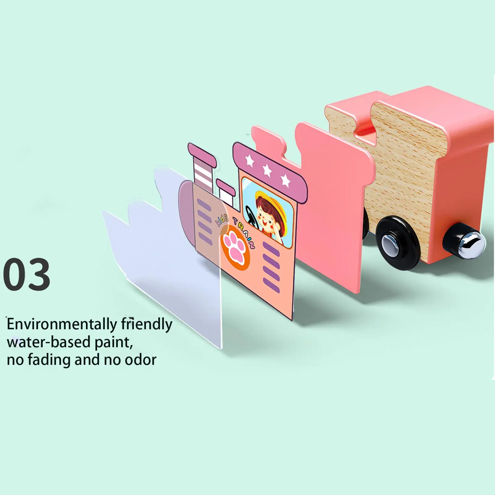 Train Toys For Kids Wooden Number Learning Toys Math Skill Train Assembly Blocks For Kids Boys Girls Birthday Travel Classroom
