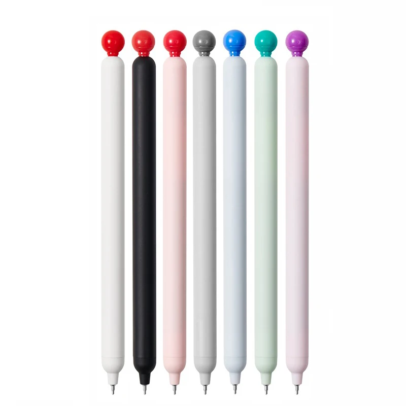 KACO Lingyue POPUP Cute Neutral Pen 7Colors boligrafo gel Qucik Dry 0.5mm Black Refills pens for girls kawaii stationery stylos